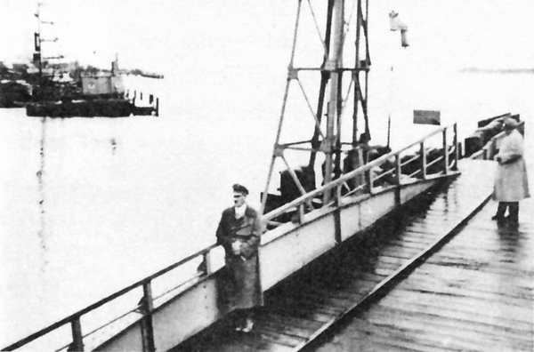 Adolf Hitler waits for the ferry in Brunsbüttelkoog